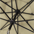 Alora 6-Piece Outdoor Patio Bar Set Dining Table With Umbrella & Swivel Bar Stools (SAK53218)