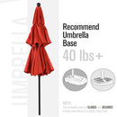 Alora 6-Piece Outdoor Patio Bar Set Dining Table With Umbrella & Swivel Bar Stools (SAK53218)