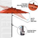 Alora 6-Piece Outdoor Patio Bar Set Dining Table With Umbrella & Swivel Bar Stools (SAK53218)