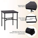 Alora 6-Piece Outdoor Patio Bar Set Dining Table With Umbrella & Swivel Bar Stools (SAK53218)