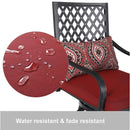 Alora 6-Piece Outdoor Patio Bar Set Dining Table With Umbrella & Swivel Bar Stools (SAK53218)