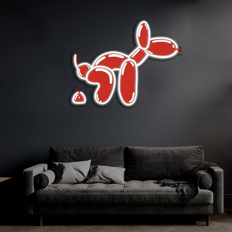 UV Printed Dog Neon Sign, Neon Wall Art, Neon Light Sign, Custom Neon Sign, UV Print Neon Sign, Acrylic Neon Sign, Housewarming Gifts