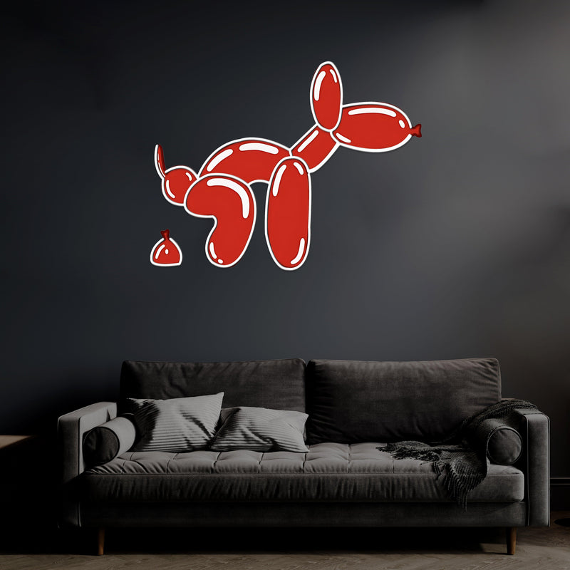 UV Printed Dog Neon Sign, Neon Wall Art, Neon Light Sign, Custom Neon Sign, UV Print Neon Sign, Acrylic Neon Sign, Housewarming Gifts