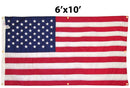 Nylon American Flag with Grommets Along Edges for Wall Hanging - Indoor or Outdoor *Made in USA*