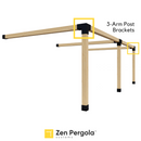 Pergola 3-Arm Post Bracket (for 6x6 Wood Posts)