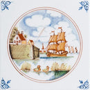 6x6 Ship Scenes In Circle Poly On Whi