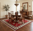 Red and Ivory Hand Knotted Kazak Wool Area Rug 6x6 - Traditional