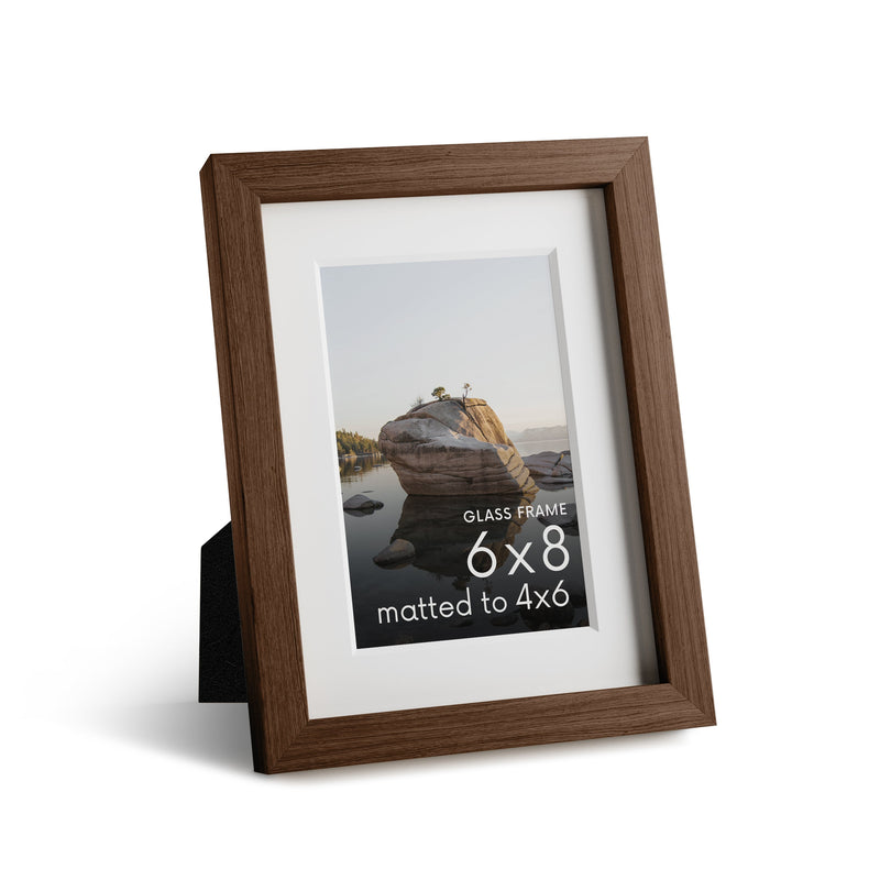 Standalone Glass Oak Wood Frames