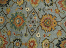 Antique Traditional Gray and Ivory Vintage Style Custom Made wool Area Rug
