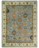 Antique Traditional Gray and Ivory Vintage Style Custom Made wool Area Rug