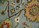 Antique Traditional Gray and Ivory Vintage Style Custom Made wool Area Rug