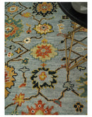 Antique Traditional Gray and Ivory Vintage Style Custom Made wool Area Rug