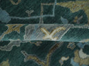Hand Knotted Oriental Oushak Green and Gray Multi Size Wool Area Rug