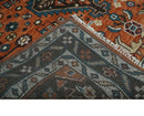 Wool Hand-Knotted Rust Ivory Brown Traditional Oriental Area Rug