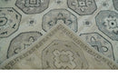 Turkish Hand Knotted Wool Area Rug Silver Beige Gray Traditional Low Pile Custom by The Rug Decor