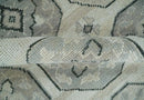 Turkish Hand Knotted Wool Area Rug Silver Beige Gray Traditional Low Pile Custom by The Rug Decor