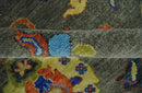 Wool Hand Knotted Area Rug Green and Beige Traditional Oushak Design Multi Size by The Rug Decor