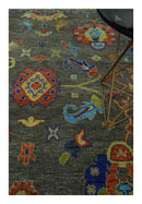 Green and Beige Colorful Wool Hand knotted Traditional Oushak Multi Size wool Area Rug