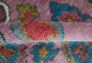 Pink and Ivory Oushak Wool Rug - Hand-Knotted Traditional Design by The Rug Decor
