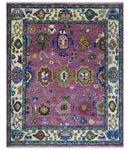 Wool Vibrant Colorful Hand knotted Oushak Area Rug