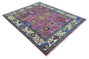Wool Vibrant Colorful Hand knotted Oushak Area Rug