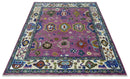 Wool Vibrant Colorful Hand knotted Oushak Area Rug