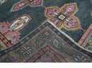 6x9 and 8x10 Hand Knotted Gray, Silver and Pink Traditional Wool Area Rug