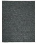 Charcoal Gray Wool Blend Hand Woven Chunky Textured Area Rug with Felted Finish by The Rug Decor
