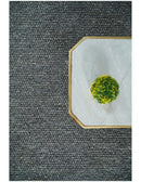 Charcoal Gray Wool Blend Hand Woven Chunky Textured Area Rug with Felted Finish by The Rug Decor