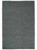 Charcoal Gray Wool Blend Hand Woven Chunky Textured Area Rug with Felted Finish by The Rug Decor