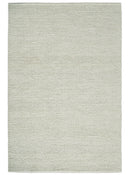Solid Ivory Wool Felted Chunky Hand Woven Contemporary Area Rug
