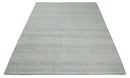 Silver Wool Blend Hand Woven Felted Chunky Area Rug - Multiple Sizes Available