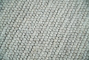 Silver Wool Blend Hand Woven Felted Chunky Area Rug - Multiple Sizes Available