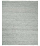 Silver Wool Blend Hand Woven Felted Chunky Area Rug - Multiple Sizes Available