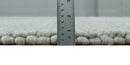 Silver Wool Blend Hand Woven Felted Chunky Area Rug - Multiple Sizes Available