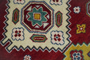6x9 Hand Knotted Antique Kazak Red and Beige Traditional Tribal Armenian Rug | KZA16