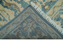Custom Made Traditional Teal Oushak Hand Knotted Wool Rug
