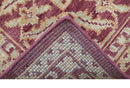 Custom Made Traditional Turkish Maroon And Beige Hand Knotted Wool Rug