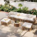 Alora 7-Piece Outdoor All-Weather Rattan Patio Sofa Set With Cushions (SAK47230) by SAKSBY WHOLESALE