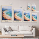 Big Wave Bay Beach, Hong Kong Watercolor Print, Vacation Gift, Hong Kong Wall Art, Beach Painting, Beach Decor, Large Wall Art, Wood Frame Art