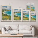 Captain's Bay, Anguila Watercolor Print, Vacation Gift, Anguila Wall Art, Beach Painting, Beach Decor, Large Wall Art, Wood Frame Art