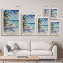 Cayo Levantado, Dominican Republic Watercolor Print, Vacation Gift, Dominican Republic Wall Art, Beach Painting, Beach Decor, Large Wall Art, Wood Frame Art