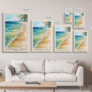 Cornwall Beach, Jamaica Watercolor Beach Print, Vacation Gift, Jamaica Wall Art, Framed Canvas Print, Framed Beach Painting
