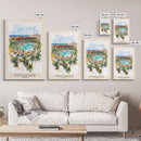 Hurghada, Egypt Watercolor Beach Print, Vacation Gift, Egypt Wall Art, Beach Painting, Beach Decor, Beach Painting