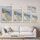 Lucice Beach, Montenegro Watercolor Beach Print, Vacation Gift, Montenegro Wall Art, Beach Painting, Beach Decor, Beach Painting