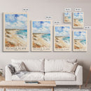 Pechón Playa, Spain Watercolor Print, Vacation Gift, Spain Wall Art, Beach Painting, Beach Decor, Large Wall Art, Wood Frame Art