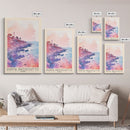 Punta Prosciutto, Italy Watercolor Beach Print, Vacation Gift, Italy Wall Art, Framed Canvas Print, Framed Beach Painting