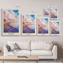 Rügen, Germany Watercolor Beach Print, Vacation Gift, Germany Wall Art, Framed Canvas Print, Framed Beach Painting