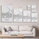 Fontana Street Map, California Map, City Map Art, Minimalist Art, Wall Art, Canvas Print, Unique Wall Art, Travel Décor, Travel Gift For Men