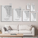 Los Angeles Street Map, California Map, City Map Art, Modern Art, Wall Art, Canvas Print, Travel Wall Print, Wedding Gift, Bedroom Décor